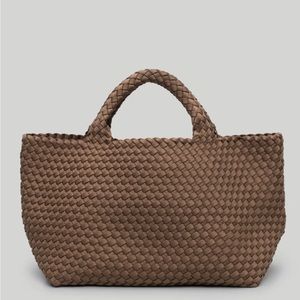 NAGHEDI St Barths medium neoprene woven tote in MINK